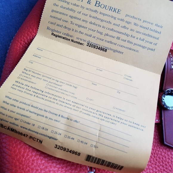 Dooney & Bourke Persimmon leather shoulder bag - Picture 14 of 15